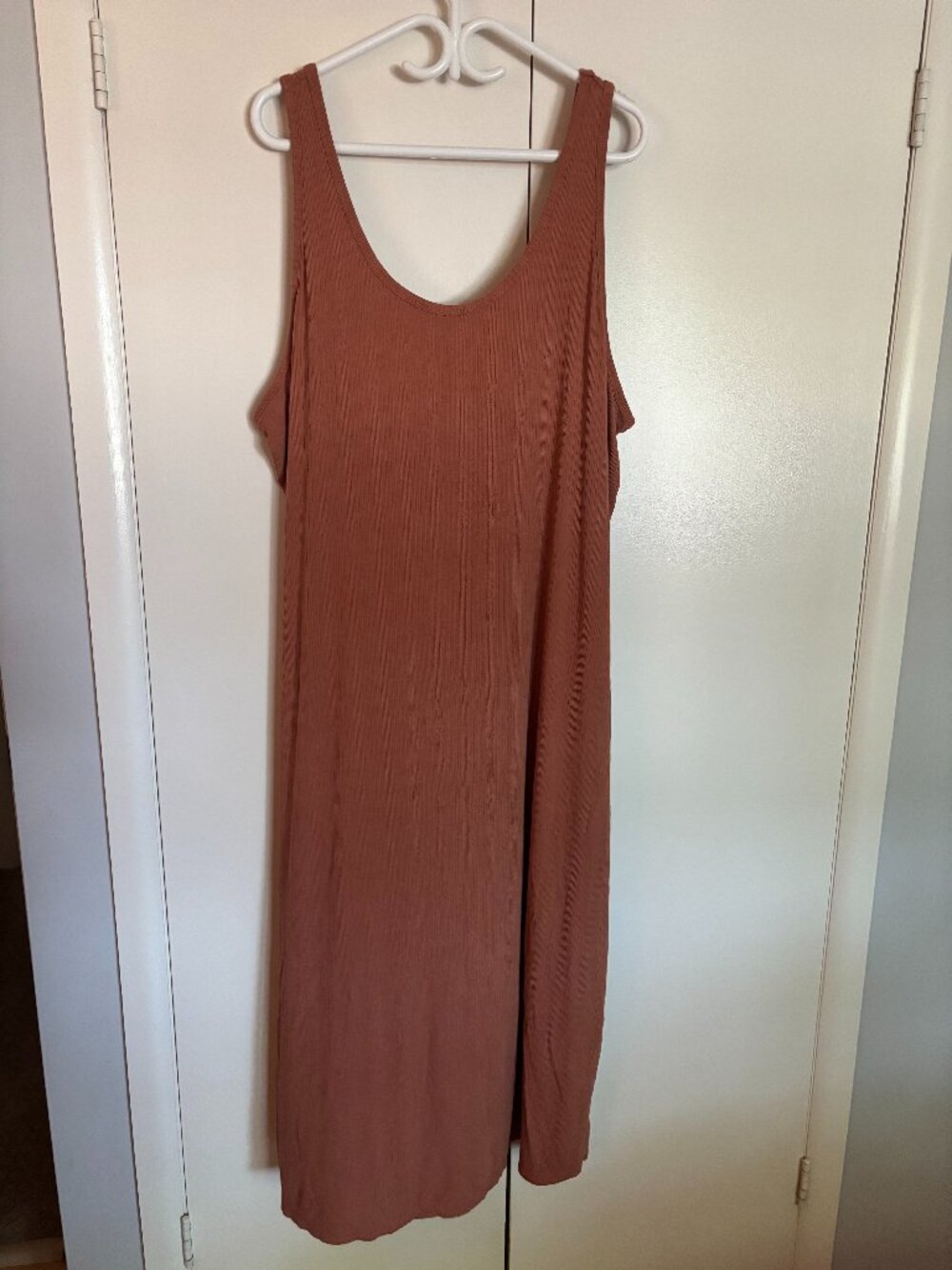Old Navy Dusty Rose Ribbed Knit Maxi Tank Dress 4X